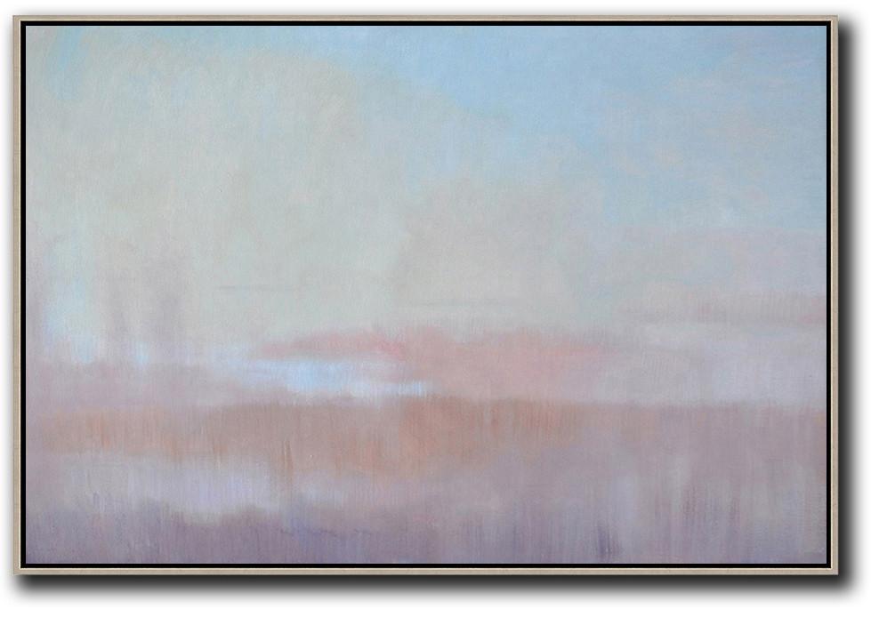 Horizontal Abstract Landscape Painting #LX26C - Click Image to Close